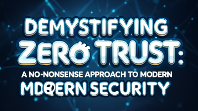 Demystifying Zero Trust: A No-Nonsense Approach to Modern Cybersecurity